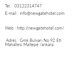 New Gate Hotel iletiim bilgileri